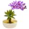 Nearly Natural; 12" Moth Orchid & Agave Arrangement in Decorative Vase; Category:Tabletop Floral Arrangements; Image:2